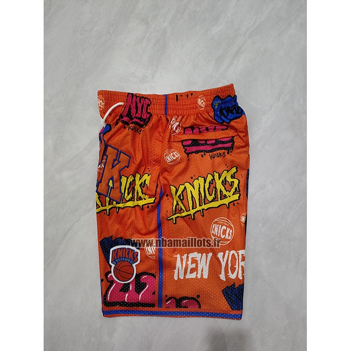 Short New York Knicks Slap Sticker 2024 Orange